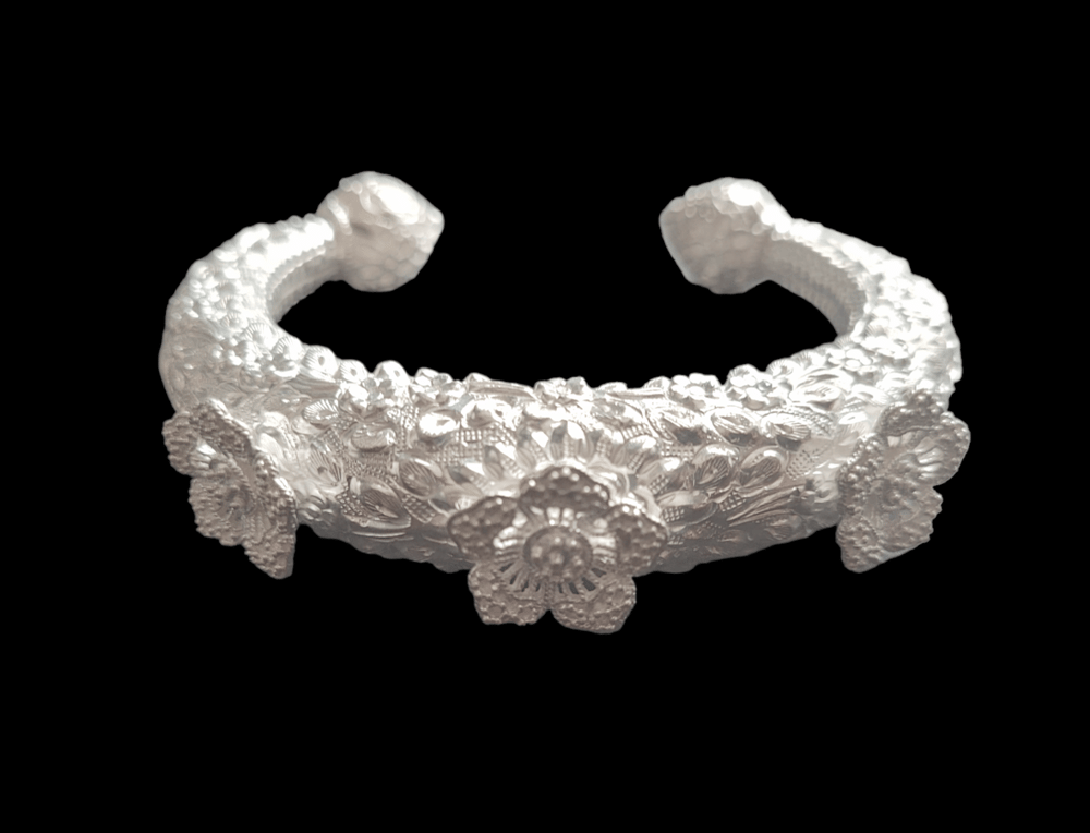 PH023 Engraved Lotus Cuff