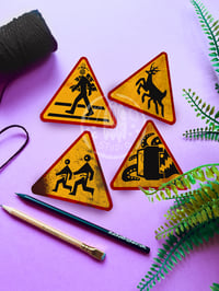 Image 1 of Cryprid Warning Signs - vinyl stickers