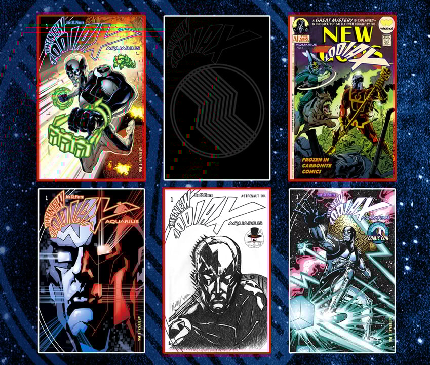 Image of NEW ZODIAX AQUARIUS #1 COVER set COMPLETE!