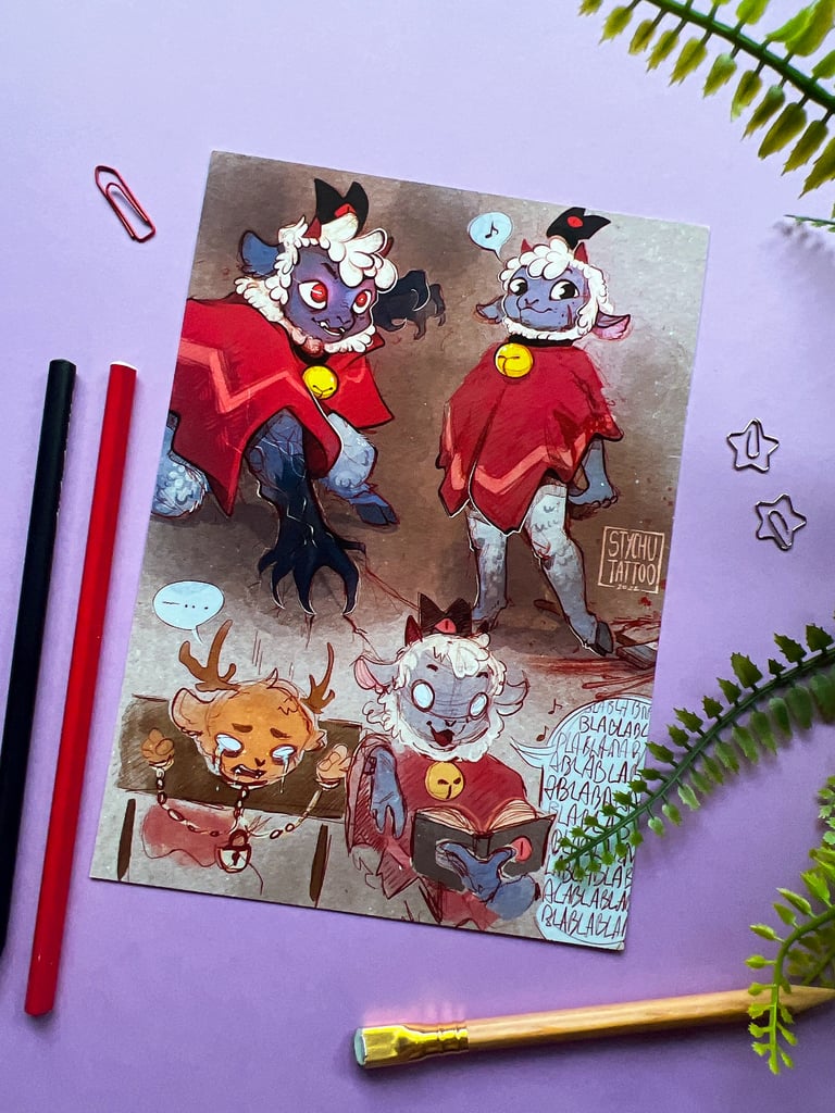 Cult of The Lamb A5 Print