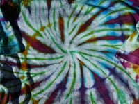 Image 2 of Bright Spiral with White - ice dyed t-shirt - Unisex S/M (runs large, see description) Free Shipping