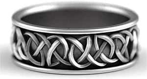 Men's Norse Viking, Wolf Signet Amulet Rings