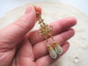 Baroque Pearl Teardrop & Crystal Earrings, Pierced or Clip On 