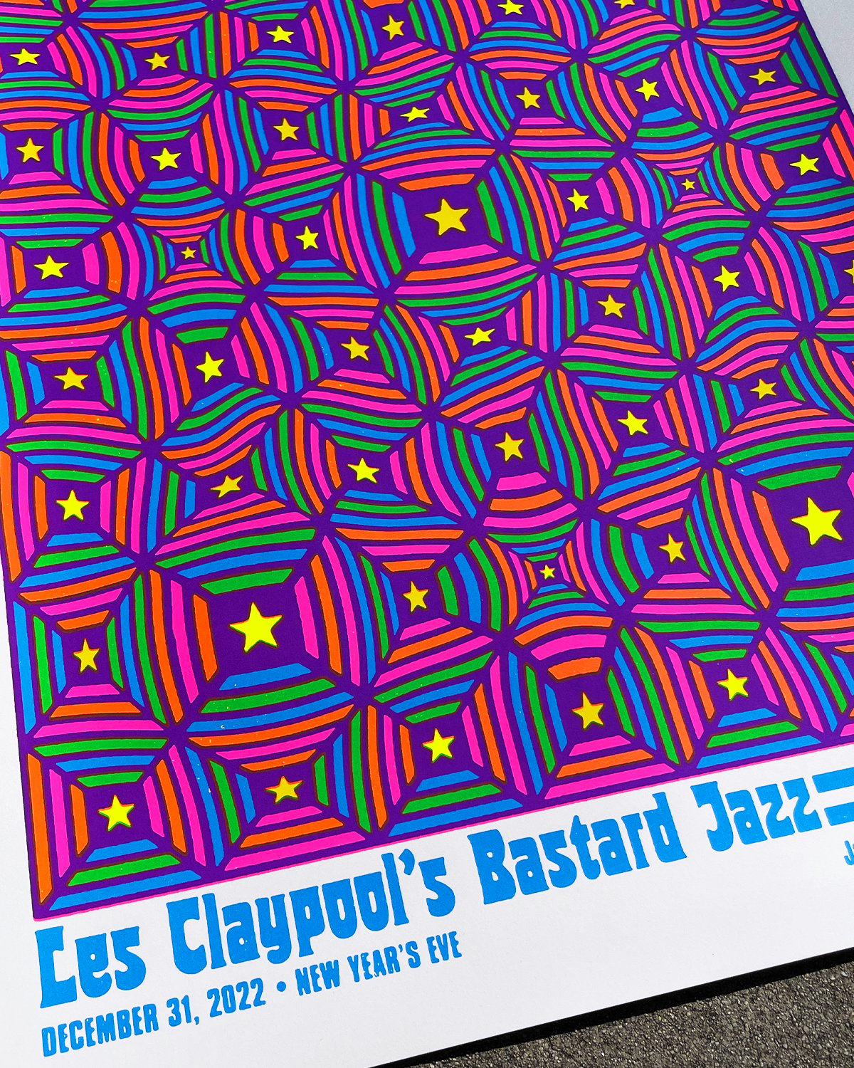 Les Claypool's Bastard Jazz • NYE 2022 • 18x24 screen printed poster