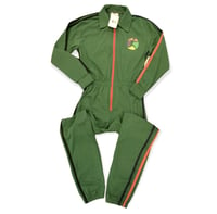 Image 2 of GREEN STRIPED RETRO JUMPSUIT 