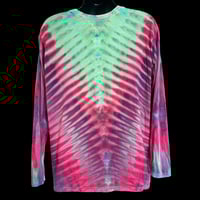 Image 2 of TROPICAL DRIPPY V TIE DYE LONG SLEEVE TEE SIZE XL
