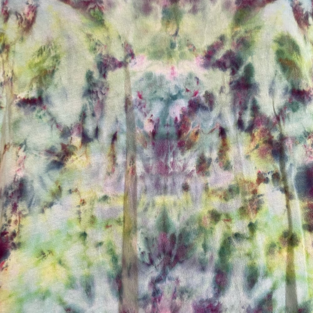 EARTHTONE SCRUNCH TIE DYE LONG SLEEVE TEE SIZE XL
