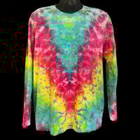 Image 1 of RAINBOW CRUSH TIE DYE LONG SLEEVE TEE SIZE XL
