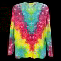 Image 2 of RAINBOW CRUSH TIE DYE LONG SLEEVE TEE SIZE XL