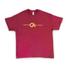 Gold Logo Grupo Alamo T-shirt Available in Black or Maroon 