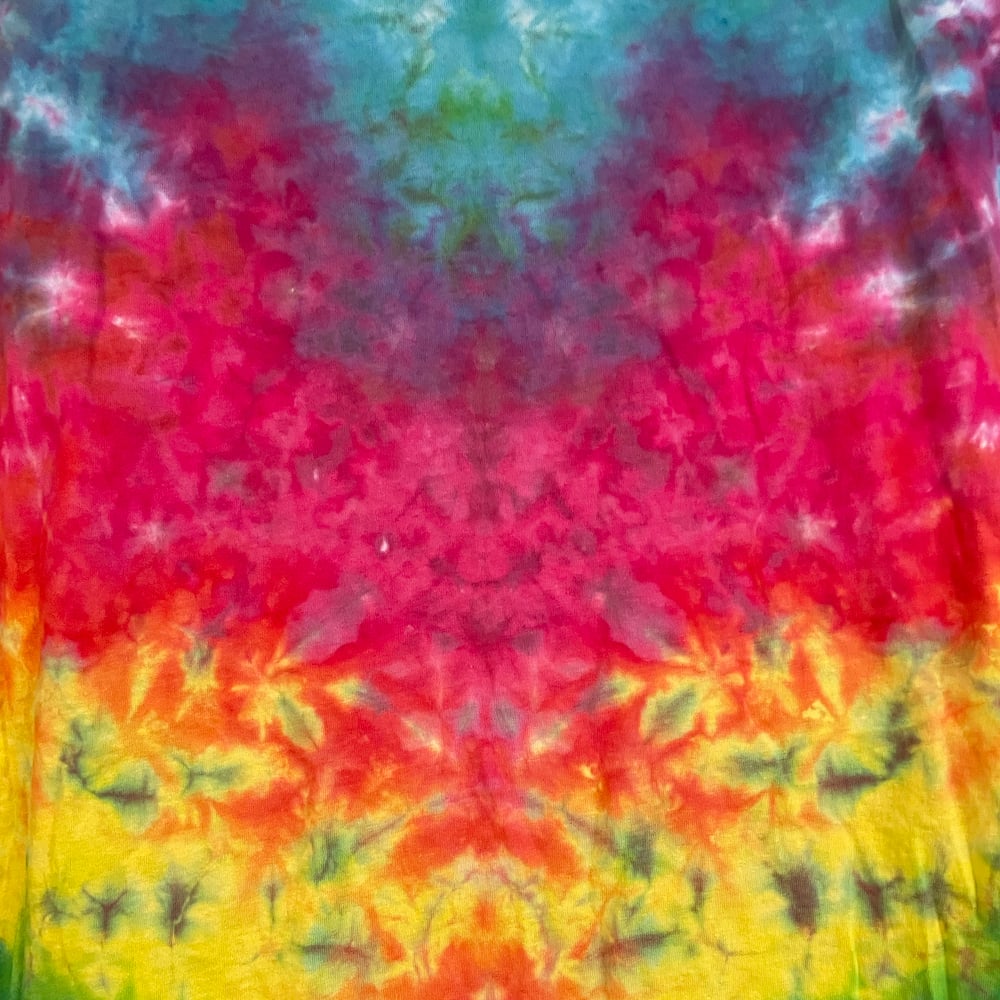 RAINBOW CRUSH TIE DYE LONG SLEEVE TEE SIZE 2XL