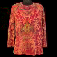 Image 1 of SUNSET SCRUNCH TIE DYE LONG SLEEVE TEE SIZE LARGE