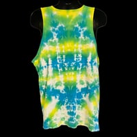 Image 2 of GREEN MANDALA TIE DYE TANK TOP MEN'S SIZE XL