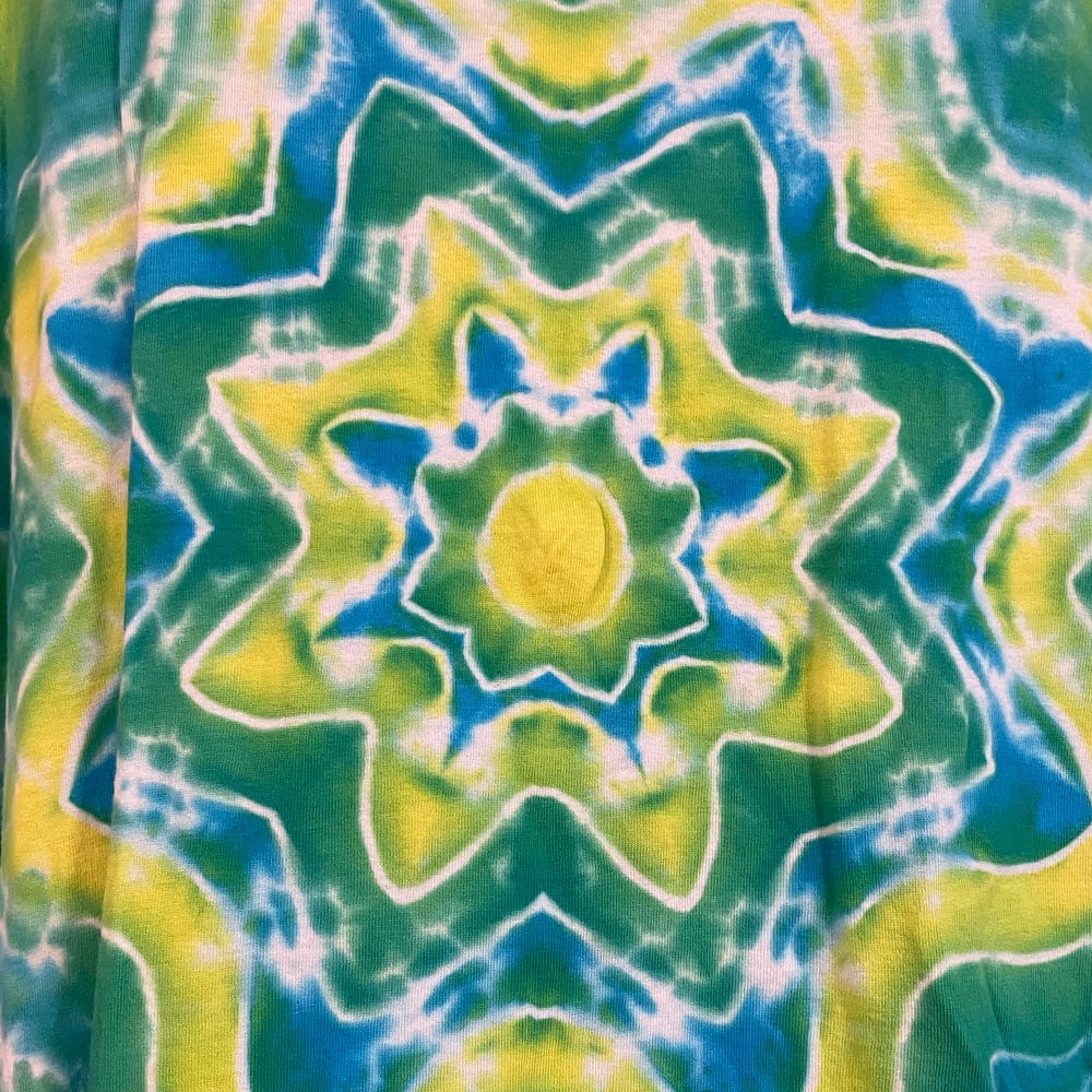 GREEN MANDALA TIE DYE TANK TOP MEN'S SIZE XL