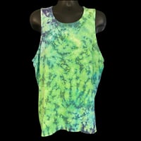 Image 1 of GREEN SCRUNCH TIE DYE TANK TOP MEN'S SIZE XL