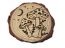 Image 2 of 🍄 Amanita Magnet - Wood Burning Art - Cottagecore - Natural 5" Inches