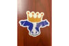Crown Cow Sticker