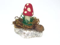 Image 3 of π Amanita Incense Holder - Clay Art - Cottagecore - Natural 3" X 3" Inches