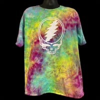 Image 1 of RAINBOW CRUSH STEALIE TIE DYE TEE SIZE 2XL