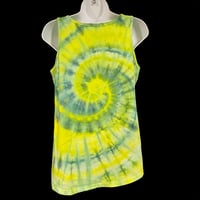 Image 2 of GREEN SPIRAL BMFS TIE DYE TANK TOP WOMEN'S SIZE MEDIUM