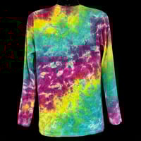 Image 2 of RAINBOW CRUSH HOLOGRAPHIC BMFS TIE DYE LONG SLEEVE TEE SIZE LARGE