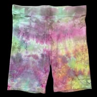 Image 1 of RAINBOW CRUSH TIE DYE BIKE SHORTS WOMEN'S SIZE 2XL