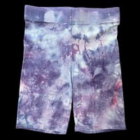 Image 1 of SHADES OF PURPLE TIE DYE BIKE SHORTS WOMEN'S SIZE MEDIUM
