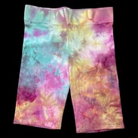Image 1 of RAINBOW CRUSH TIE DYE BIKE SHORTS WOMEN'S SIZE SMALL