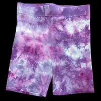 Image 1 of SHADES OF PURPLE TIE DYE BIKE SHORTS WOMEN'S SIZE XL