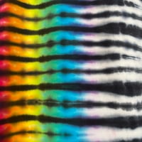 Image 4 of BLACK RAINBOW TIE DYE CAPRI LEGGINGS WOMEN'S SIZE 2XL