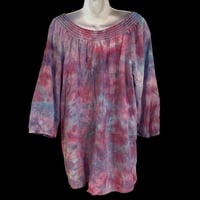 Image 2 of MIXED BERRY TIE DYE UPCYCLED TUNIC WOMEN'S SIZE 2XL