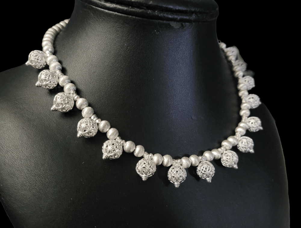 PH070 Filigree Ball Necklace and Earring set