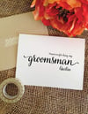 Groomsman thank you cards - Personalized Thank you for being my groomsman (Lovely)