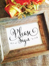 Please sign Wedding Sign - Wedding Signage