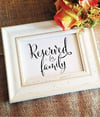 Reserved for family sign Reserved signs for Wedding Ceremony