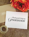 Thank you for being my groomsman cards - wedding day cards