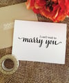 I can't wait to marry you card for groom, wedding card for bride, groom gift, bride gift