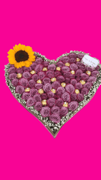 Corazon de Rosas Y Girasol 