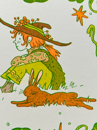 Image 3 of Nasturtium Witch Riso Print