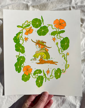 Nasturtium Witch Riso Print