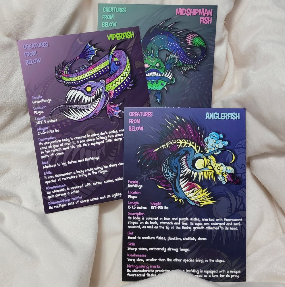 Image of Creatures from Below story cards - set of 3