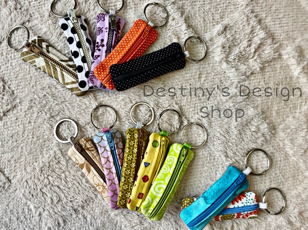 Image of Chap Stick/ Flash Drive Zipper Pouch Key Chain