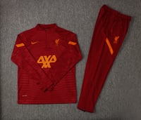 Image 4 of Liverpool 1/4 Zip Training Tracksuit 21/22 (Red/Orange)
