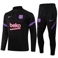 Image 1 of Barcelona 1/4 Zip Tracksuit (Black/Pink/Purple)
