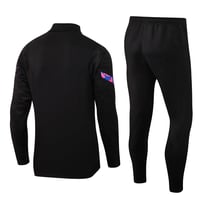 Image 2 of Barcelona 1/4 Zip Tracksuit (Black/Pink/Purple)