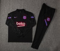 Image 4 of Barcelona 1/4 Zip Tracksuit (Black/Pink/Purple)
