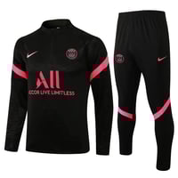 Image 1 of PSG 1/4 Zip Tracksuit (Black/Pink)