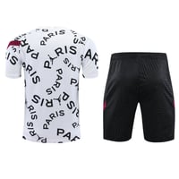 Image 2 of PSG Training Short Set / Kit Paris (White &amp; Black)