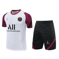 Image 1 of PSG Training Short Set / Kit (White & Purple)