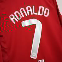 Image 5 of Manchester United Retro 07/08 Long Sleeve Home Jersey
